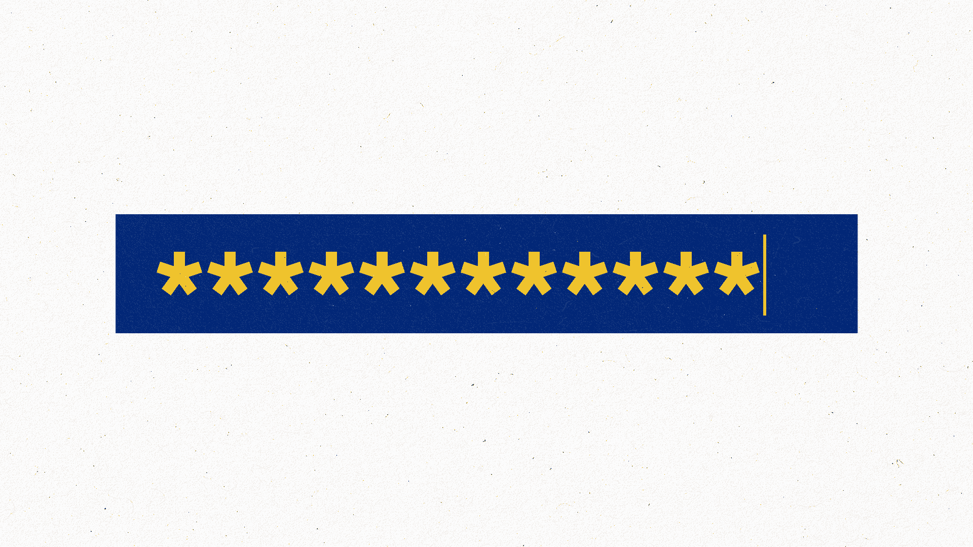 Gif showing multiple yellow asterik's on a blue background.